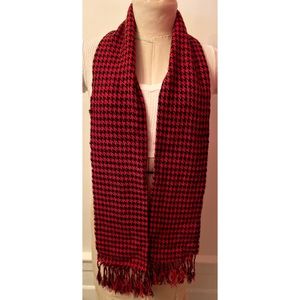 Red & Black Scarf -  80% Cashmere 20% Silk
